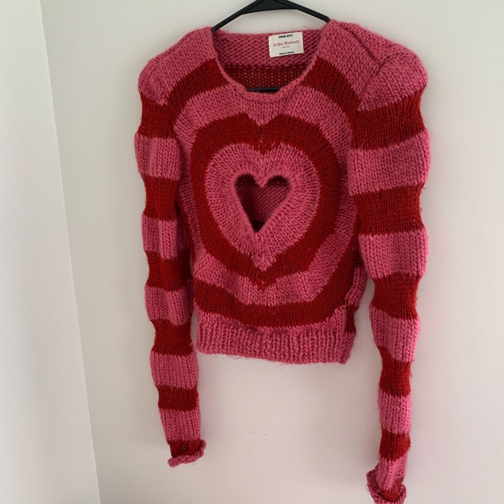 Lirika Matoshi heart sweater NWOT